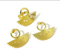 Afeafa Set — durable fashion gold-tone beaded fan earring & ring