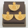 Adjoa Gold Spiral Fan Earring & Ring Set