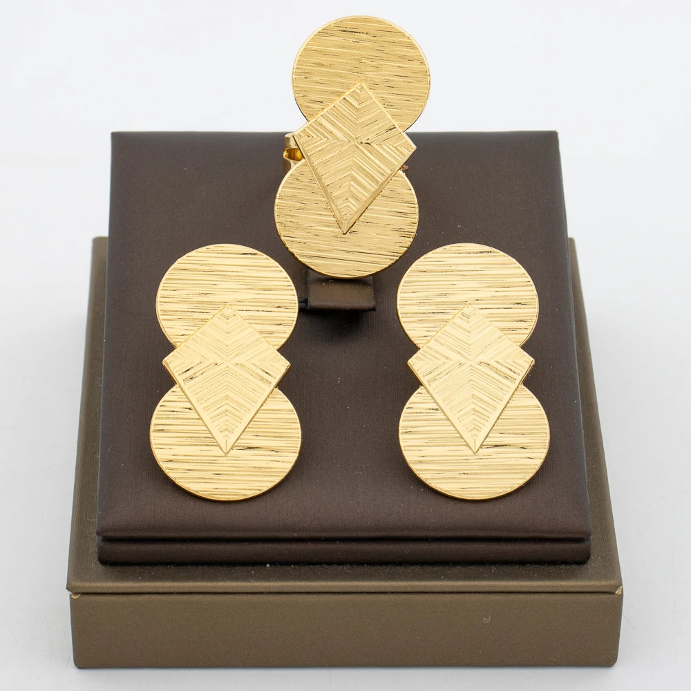 Yaa Gold Twisted Bowtie Earring & Ring Set