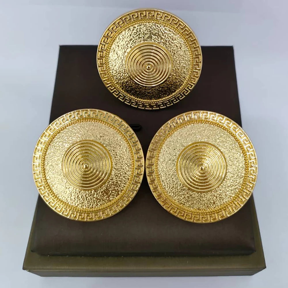 Afua Gold Spiral Fan Earring & Ring Set