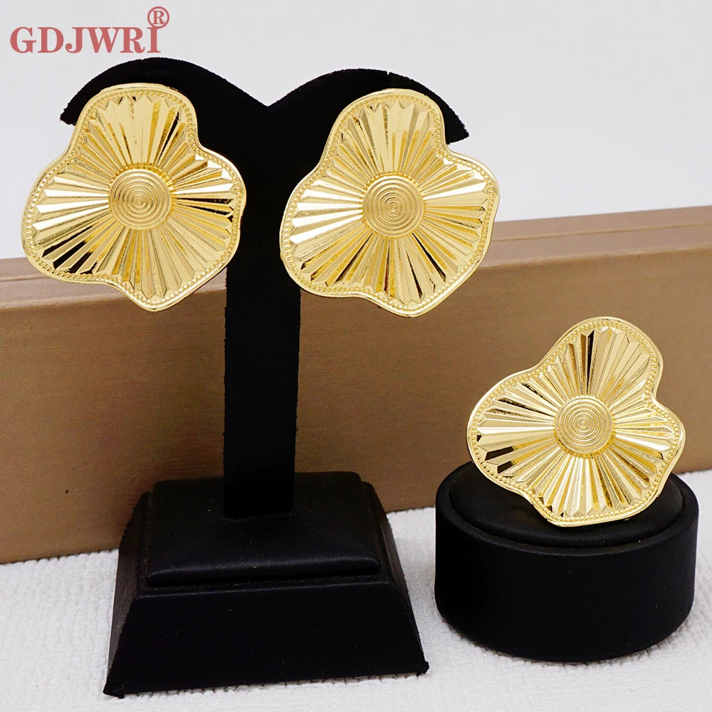 Akosua Gold Dome Earring & Ring Set