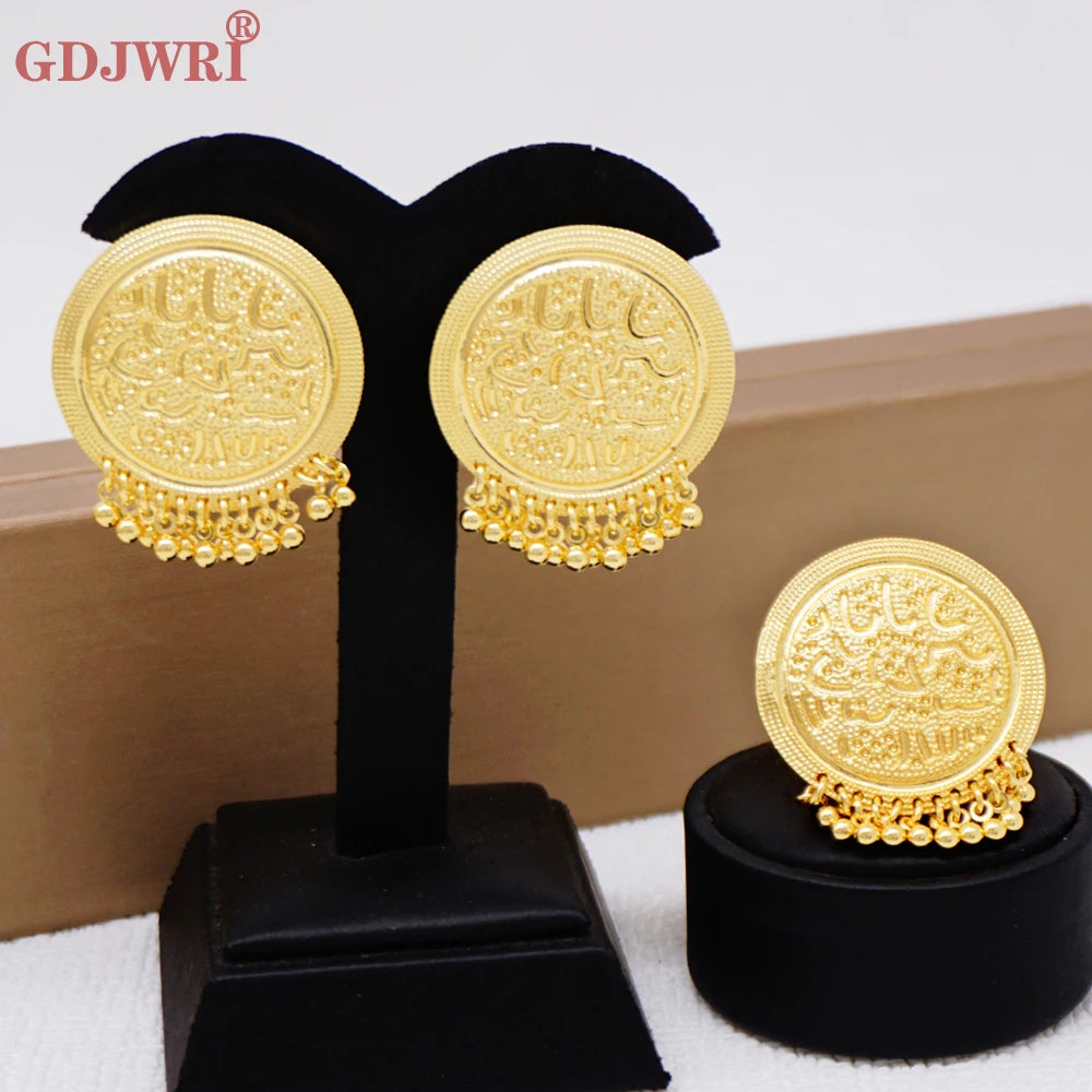 Akosua Gold Dome Earring & Ring Set