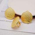 Parure Akosua Gold Dome (boucles d'oreilles et bague)